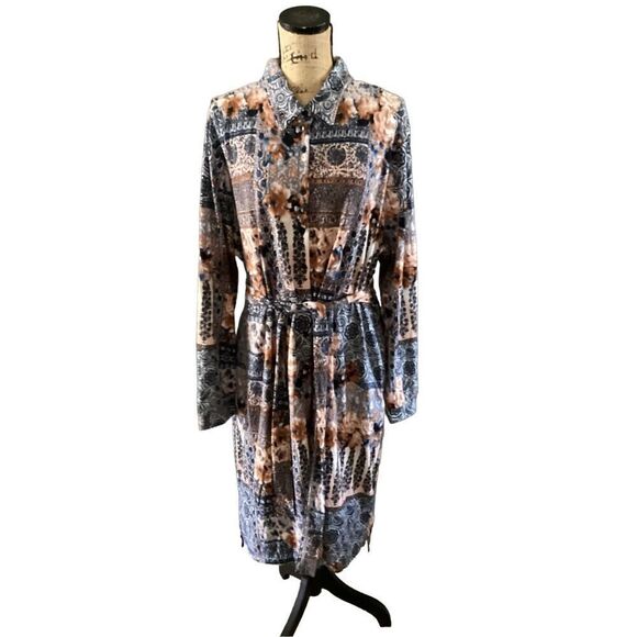 Lularoe Ellie Blue Floral Dress - Picture 9 of 11